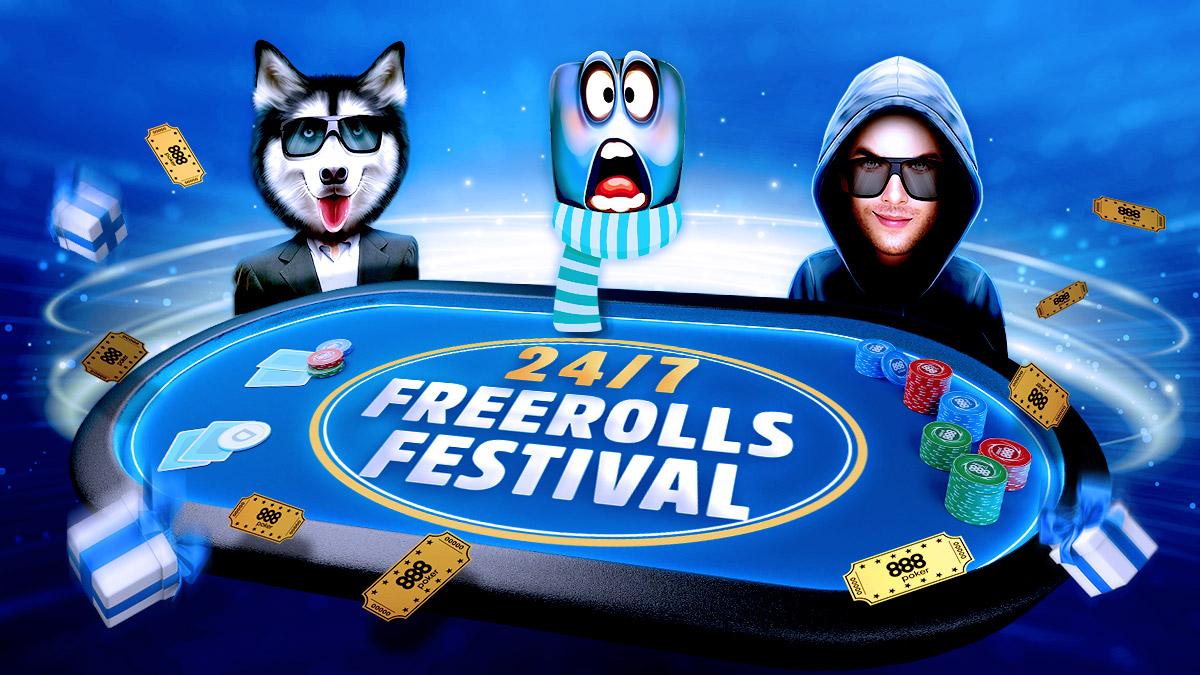 Up the Fun with 100K+ 24/7 Freerolls Festival at 888poker